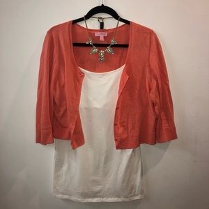 Coral Lily Pulitzer Cardigan